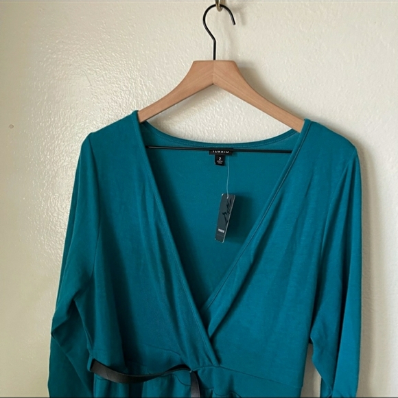 Torrid | Surplice Hacci Knit Belted Dress - Picture 3 of 5